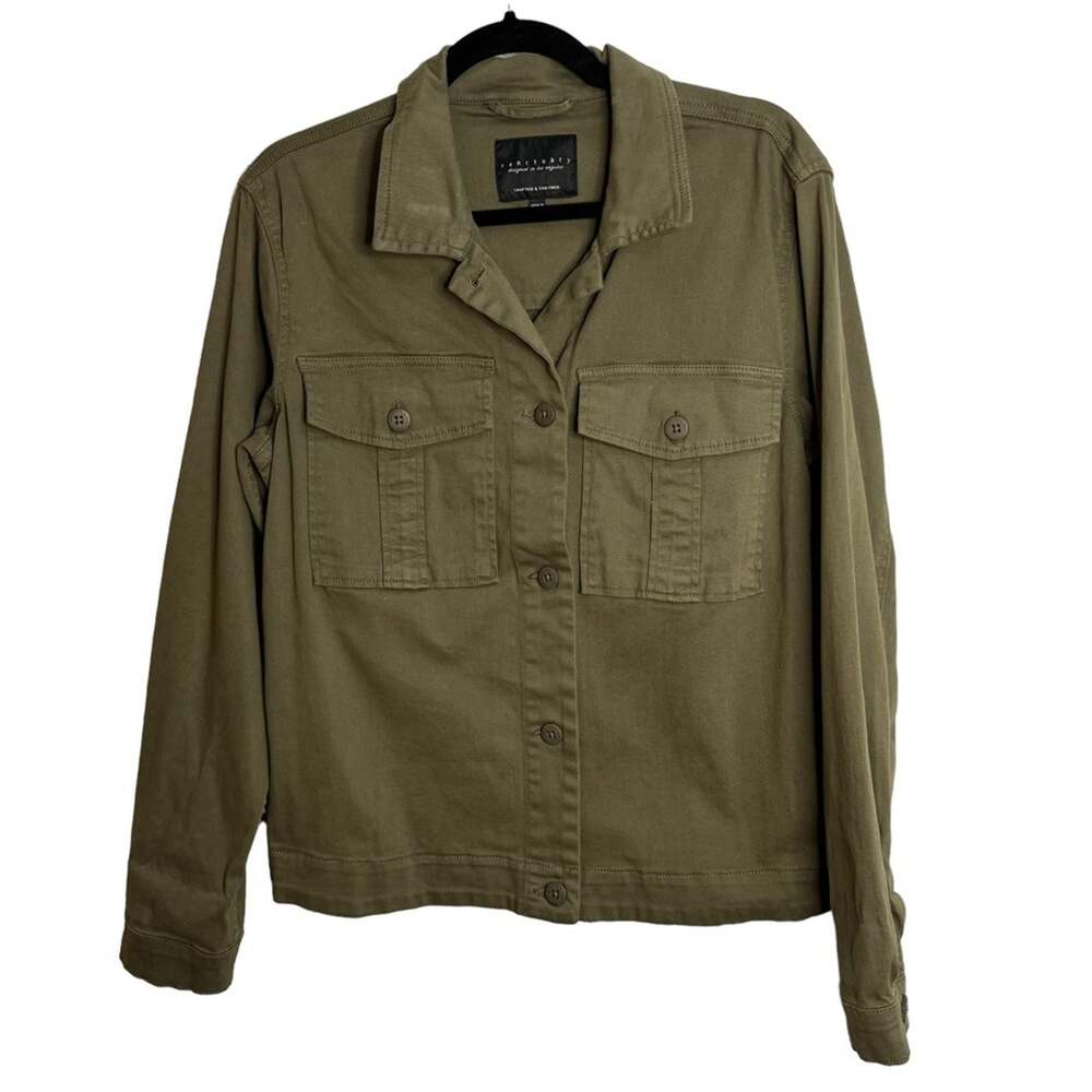 Sanctuary Olive Green Lightweight Utility Jacket Size Large NWOT